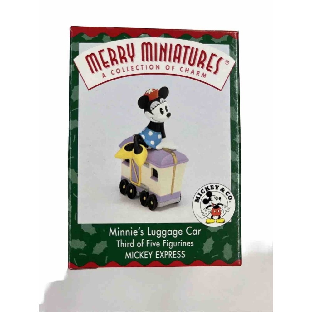 Hallmark Keepsakes Mery Miniatures Minnie's Luggage Car